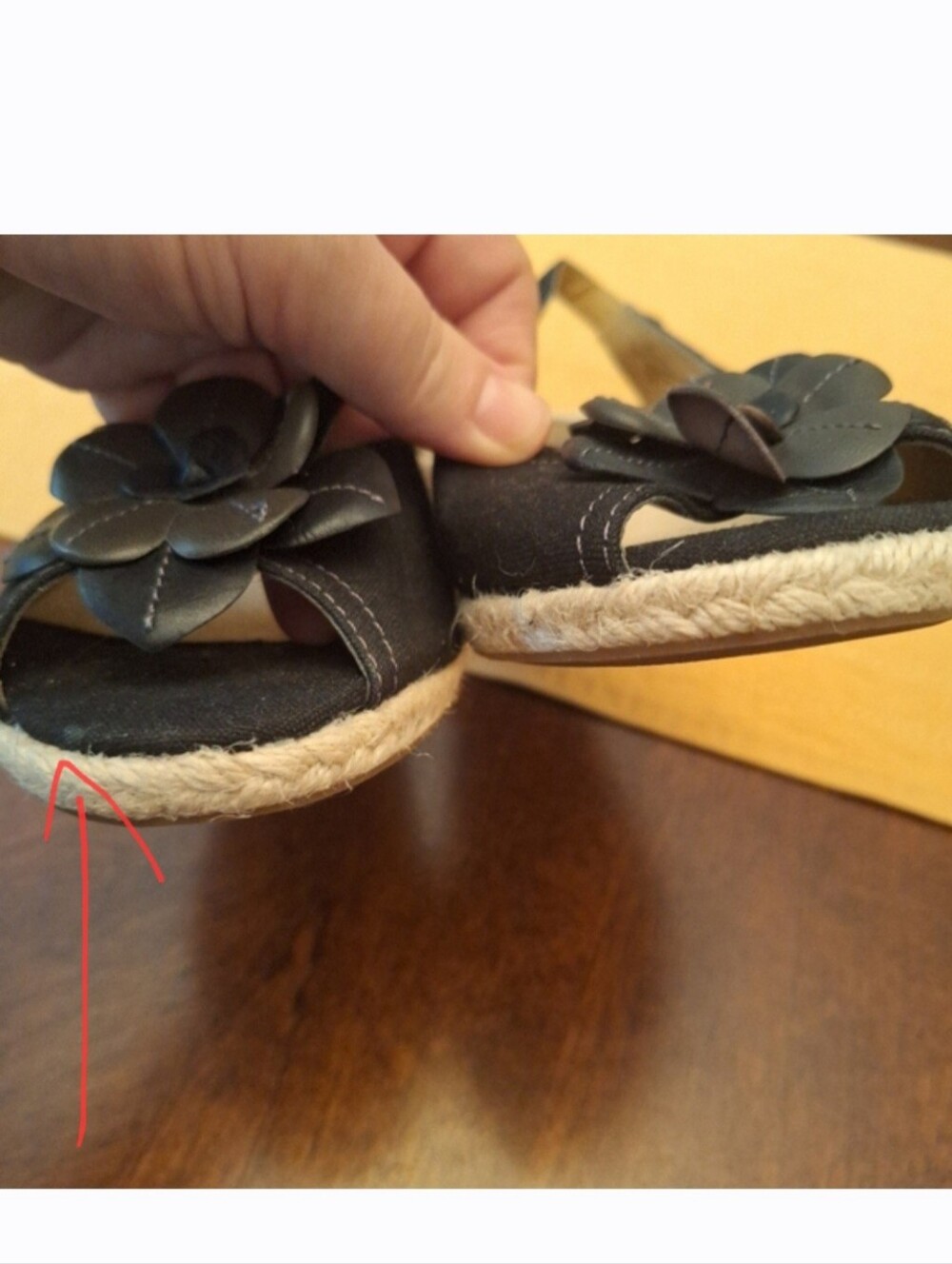 Softspots Black Espadrilles Canvas Sling Back Style 7.5 CUTE! - Picture 16 of 16